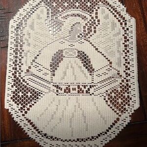 White Lace Angel Doily